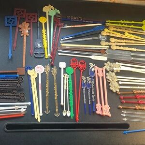 Colorful Vintage Swizzle Sticks Collection